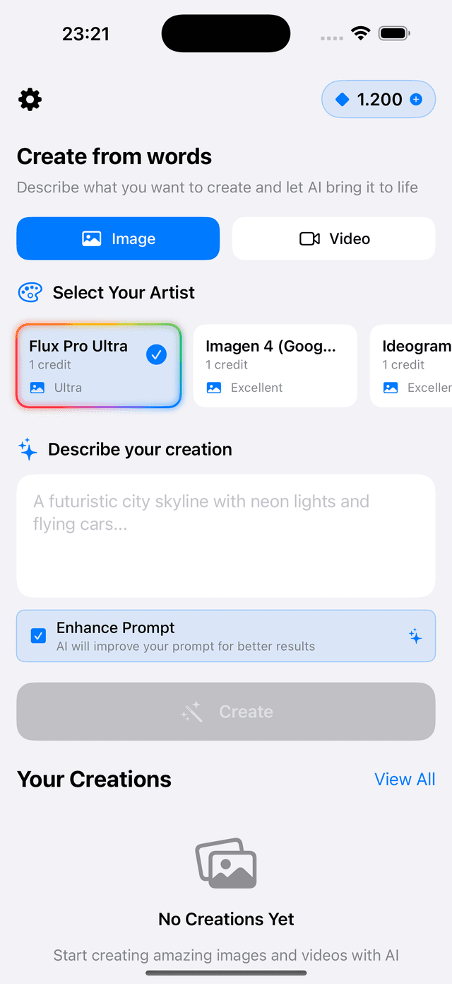 Imagen 4 2K Image Generation Interface